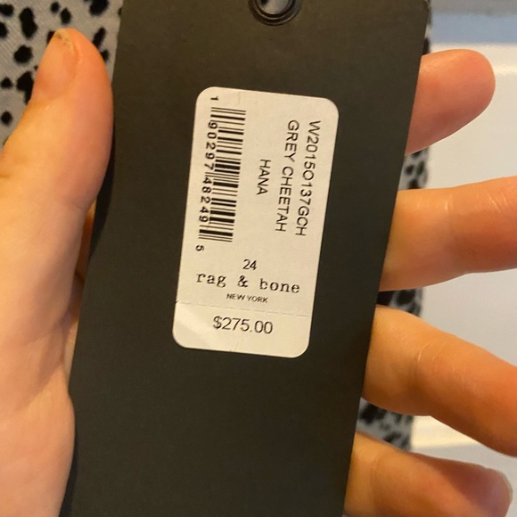 Rag & Bone Grey Cheetah Hana size 24 NWT - Picture 8 of 12